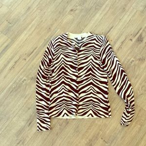 J crew zebra print cardigan